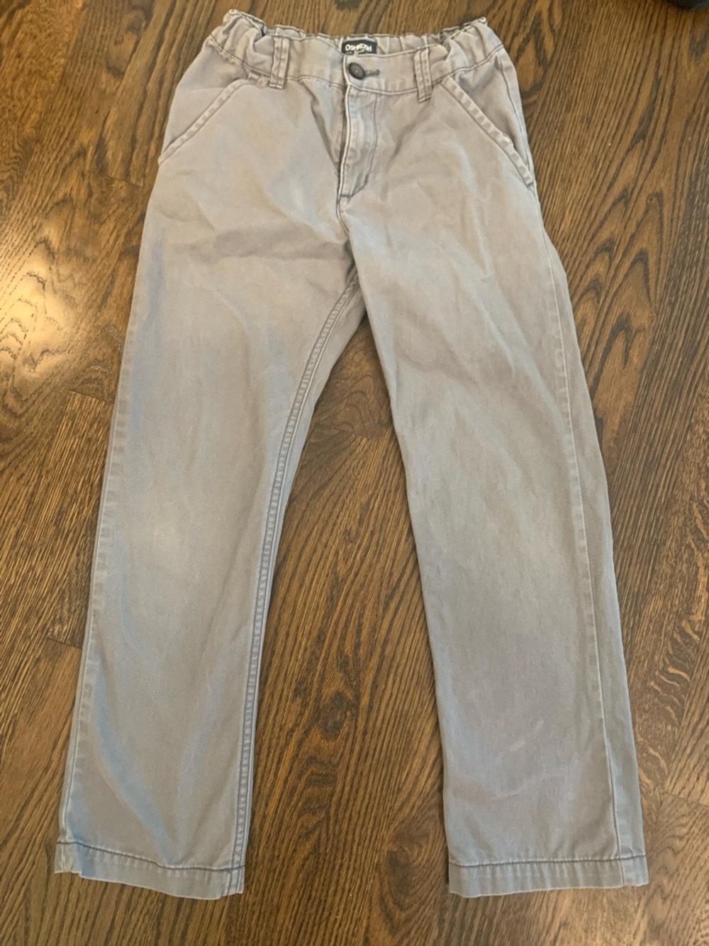 OshKosh Grey Casual Straight-Leg Pants 10R